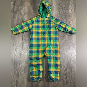 Patagonia Kids Plaid Puffer - Green, Yellow, Blue